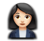 Businesswoman emoji representing real estate professionals as ideal LongFi Partners